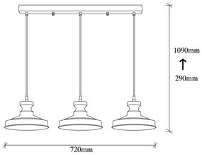 Lustră neagră cu abajur din metal Berceste – Opviq lights