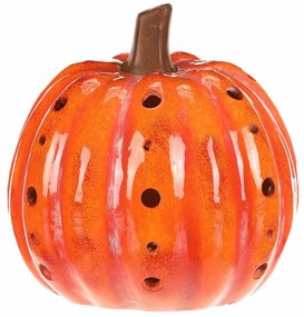 Decorațiuni LED de toamnă Dovleac cu găuri, 19 x19 x 19 cm, ceramică
