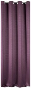 Draperie lungă mov cu ornament 135 x 250 cm