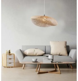 Lustră pe cablu 1xE27/40W/230V bambus/bej Zambelis 19103