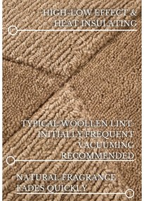 Covor tip traversă bej țesut manual din lână 80x250 cm Ursule – Villeroy&amp;Boch