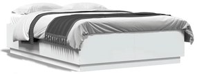 3209702 vidaXL Cadru de pat, alb, 140x200 cm, lemn prelucrat