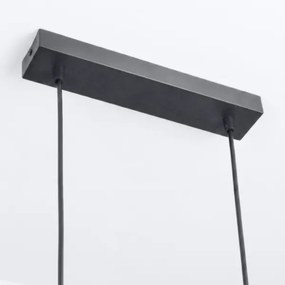 Brilagi - Candelabru LED RGBW reglabil, suspendat pe cablu SELE 6xGU10/6,5W/230V negru/stejar