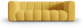 Canapea Lupine cu 3 locuri si tapiterie din tesatura structurala, galben