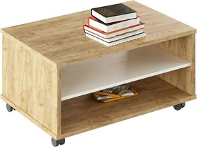 Masuta cafea RIOMA TYP 32, stejar artisan/alb, DTD laminat, 90x60x45 c