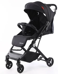 Carucior sport pentru copii, pliere compacta pentru avion cu sistem tip troller - CPC-28-negru