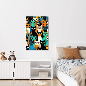 Tablou mozaic pisicesc vibrant