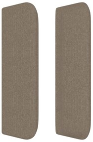 Tablie de pat cu aripioare gri taupe 93x16x78 88 cm textil 1, Gri taupe, 93 x 16 x 78 88 cm