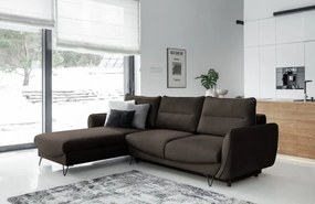 Coltar extensibil cu spatiu pentru depozitare, 276x100x201 cm, Silva L02, Eltap (Culoare: Roz - Velvetmat 24)