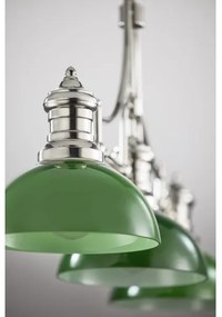Jupiter 2072 - Lustră pe tijă PLATINO 3xE27/15W/230V verde/crom lucios