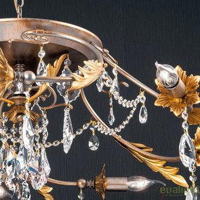 Lustra suspendata de LUX super eleganta Miramare 6-1600/7 OR silver-goldOR
