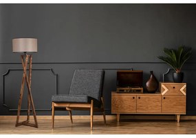 Lampadar maro cu abajur textil (înălțime 166 cm) Maçka – Opviq lights