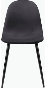 Scaune de dining gri-închis 4 buc. din catifea Monza – Støraa