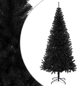 vidaXL Pom de Crăciun artificial cu suport, negru, 240 cm, PVC