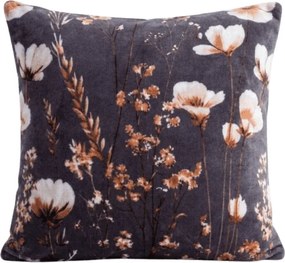 Fata de perna reversibila DUO SENSE ARVENA 45x45 cm microplus/flanel, gri inchis