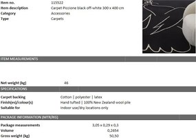 Covor design LUX Piccione 300x400cm, cambon negru 115522 HZ