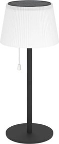 Eglo 901898 - Lampă de masă solară cu LED SCORDIANO, 2,3W/3,7V, 1800 mAh, IP44, negru