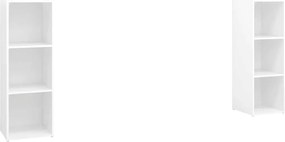 vidaXL Dulapuri TV, 2 buc., alb, 107x35x37 cm, lemn prelucrat