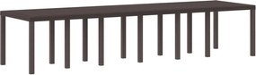 vidaXL Masă de Grădină Maro 350 x 100 x 74 cm poliratan