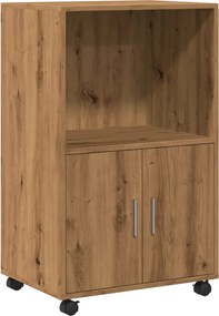 vidaXL Dulap cu roți, stejar artizanal, 55x40x91 cm, lemn prelucrat