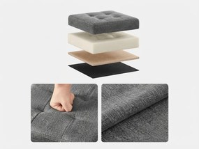 Taburet pliabil cu spatiu de depozitare COZY CUBE 30x30 cm, gri inchis
