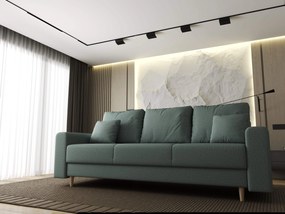 Canapea extensibilă dumonde cu ladă de depozitare si sezut confortabil din spuma high-density, Kronos Enjoy Mint 210x100 cm