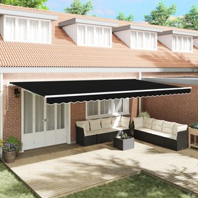 vidaXL Material de Înlocuire pentru Marchiză pentru Cadru de 6x3 m Negru