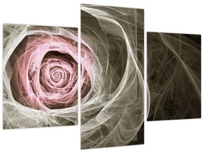 Tablou - Abstract trandafir roz deschis roz (90x60 cm)