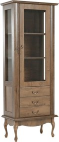 Vitrina VILAR DA4, stejar lefkas, DTD laminat, 75x42x196 cm