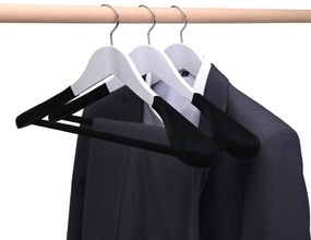 Umeraș Antialunecare din Lemn cu Carlig Metalic si Bara pentru Pantaloni, Bold Guard, UnicUtil, 45 x 5.5 x 22.5 cm, Alb, UUUM62