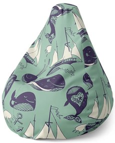 Sac de șezut Pear balaene, verde