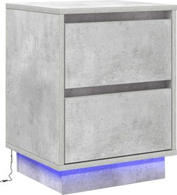 vidaXL Dulap de noapte Gri din beton 39 x 34,5 x 50 cm Lemn compozit