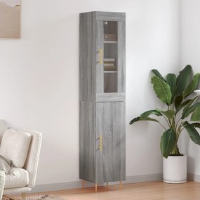 vidaXL Dulap înalt, gri sonoma, 34,5x34x180 cm, lemn prelucrat