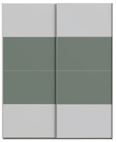 Dulap pentru haine KARO, 170 x 210 cm, gri/verde