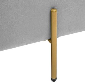 Bancheta pliabila Velvet, Gri, 115 x 43 x 46 cm