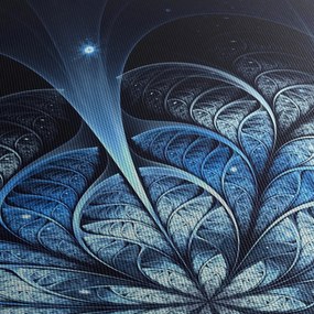 Tablou - Floare albastru închis (90x60 cm)