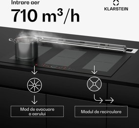 Klarstein Brisa, hotă 90 cm, oțel inoxidabil, 710 m³/h, A+