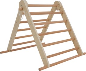 Montessori Triunghiul Pikler 3în1, natural/mix de culori, OPRIN