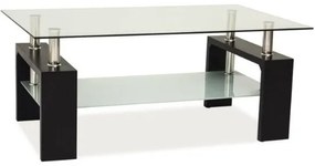 Masa de cafea Lisa Basic II, transparenta/wenge