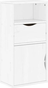 vidaXL Dulap lateral cu sertar „ODDA” alb 40x24x79cm lemn masiv de pin