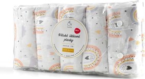 Scutece textile 5 bucăți: Curcubeu și inimioare