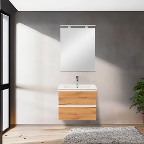 Dulap inferior Vario Forte 60 cu lavoar, stejar alb