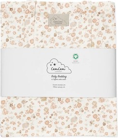 Lenjerie de pat pentru copii, bej din bumbac organic pentru pătuț 70x100 cm Augusta – Cam Cam Copenhagen