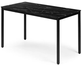 Masă de bucătărie din marmură neagră 120 x 60 cm - masă universală pentru 4-5 persoane
