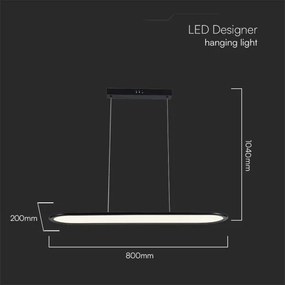 Lustră LED pe cablu LED/24W/230V 4000K negru