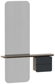 Set pentru hol gri antracit/maro cu aspect de lemn de stejar One More Look – UMAGE