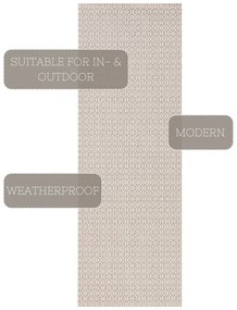 Covor pentru exterior NORTHRUGS Meadow, 80 x 200 cm, gri