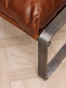 Set fotoliu si taburet premium, piele integrala superioara, Homy
