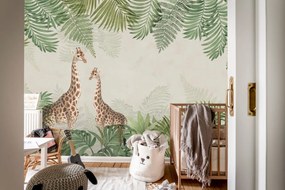 Tapet Palm Jungle, Giraffe, Rebel Walls