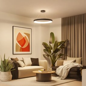 Brilagi - Lustră LED dimabilă FALCON II, 108 W, 230 V, 3000–6500K, Ø 80 cm, neagră + telecomandă